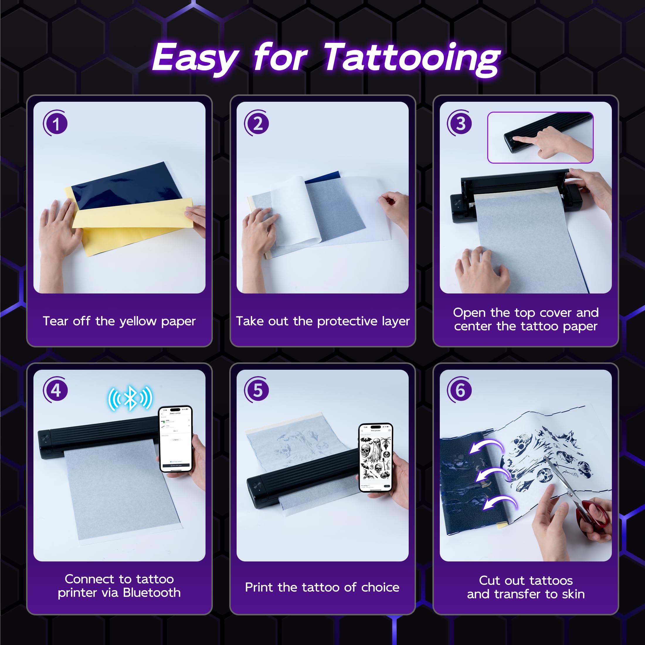 Itari Tattoo Stencil wrinkle-resistant mode keeps transfer neat for crisp lines