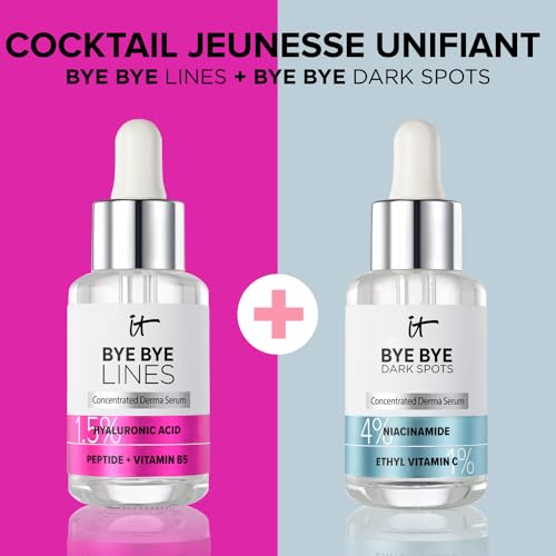 IT Cosmetics Bye Bye Lines serum near SPF moisturizer pairing suggests routine synergy.