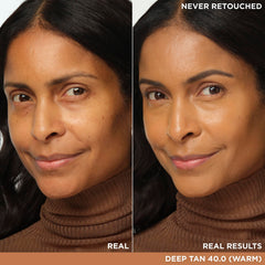IT Cosmetics Bye Bye Under Eye Concealer creamy texture closeup shows smooth, crease-free finish.
