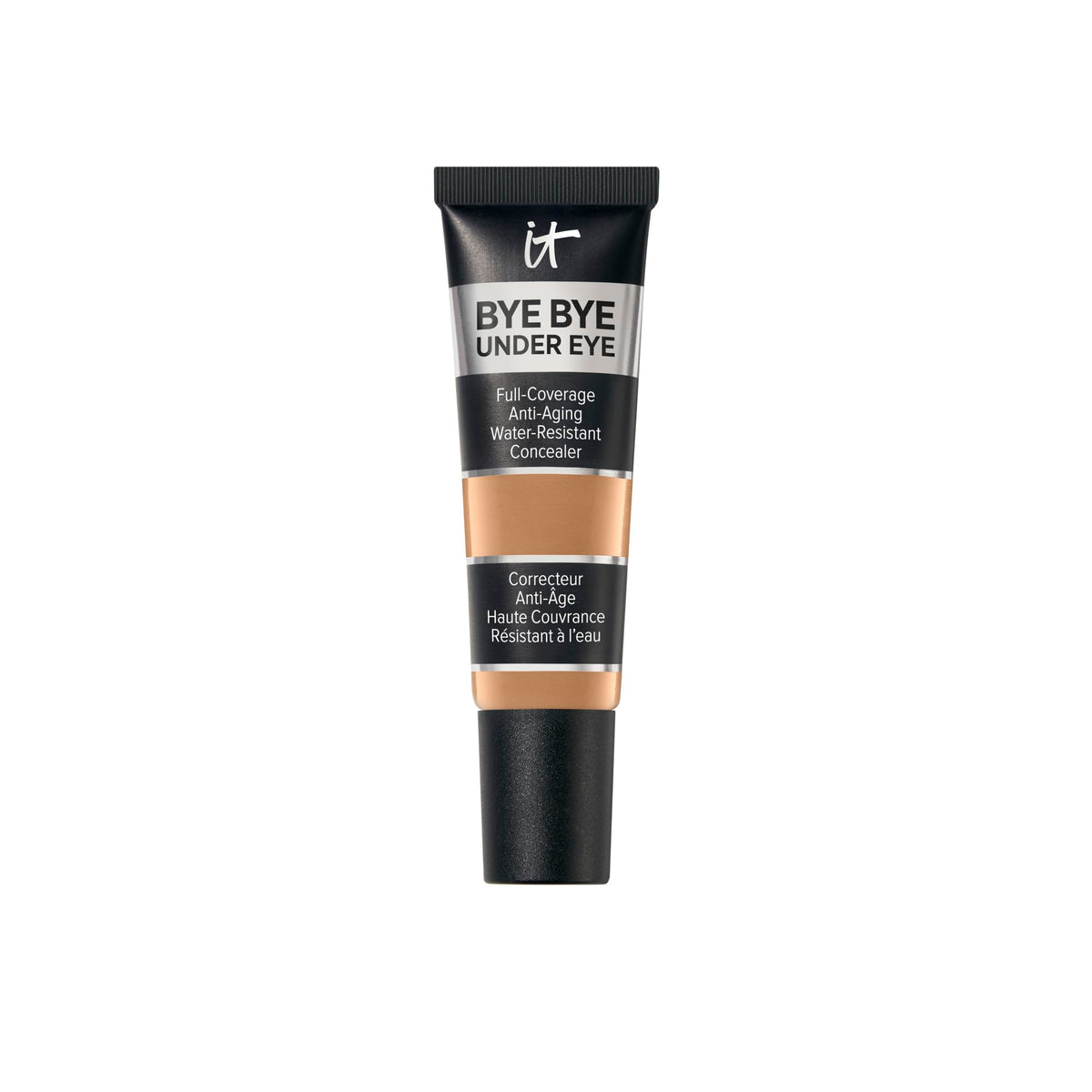 IT Cosmetics Bye Bye Under Eye Concealer deep tan pump delivers long-lasting full coverage.