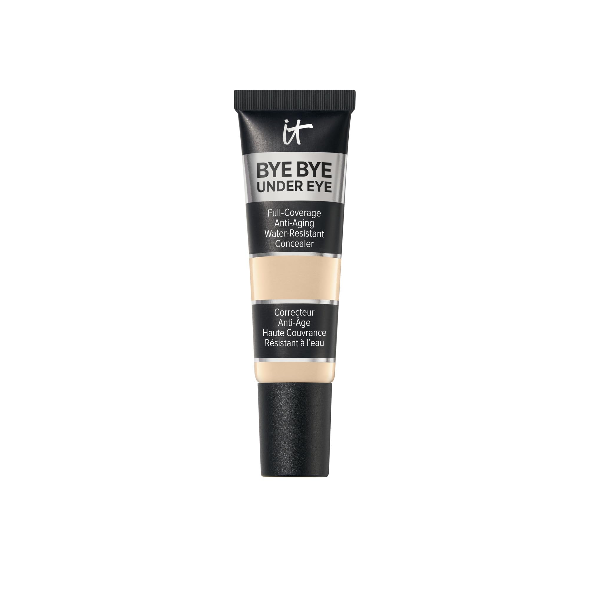 IT Cosmetics Bye Bye Under Eye Concealer Light Nude tube close-up for smooth coverage