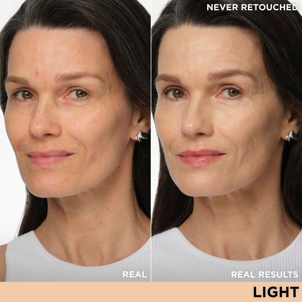 IT Cosmetics CC+ Nude Glow swatches show skin-tone matching glow.