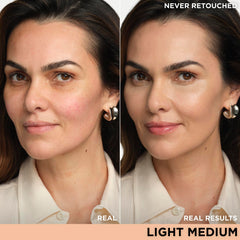 IT Cosmetics CC+ Travel SPF 50 pump demonstrates quick sun protection with buildable coverage.