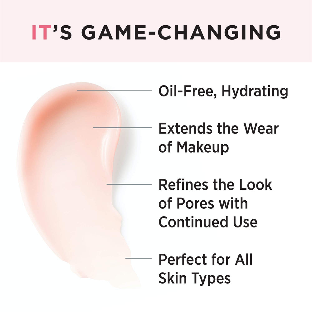 IT Cosmetics Your Skin But Better Primer+ under-makeup application provides a hydrated, refined base