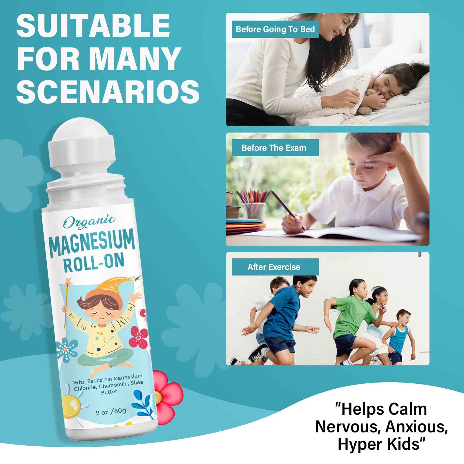 ITECFREELY Magnesium Lotion supports study-time relaxation with a convenient roll-on.