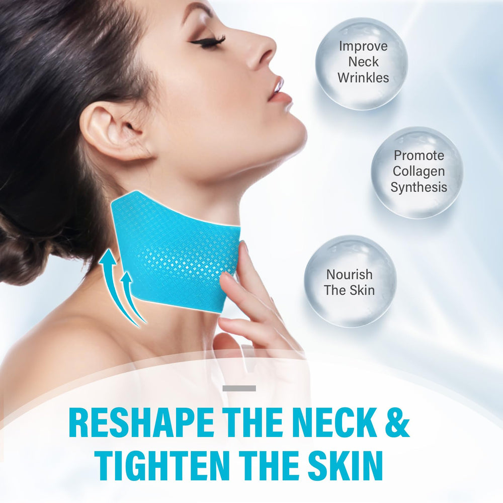 ITECFREELY patch on neck highlights skin-friendly, breathable design for comfortable wear.