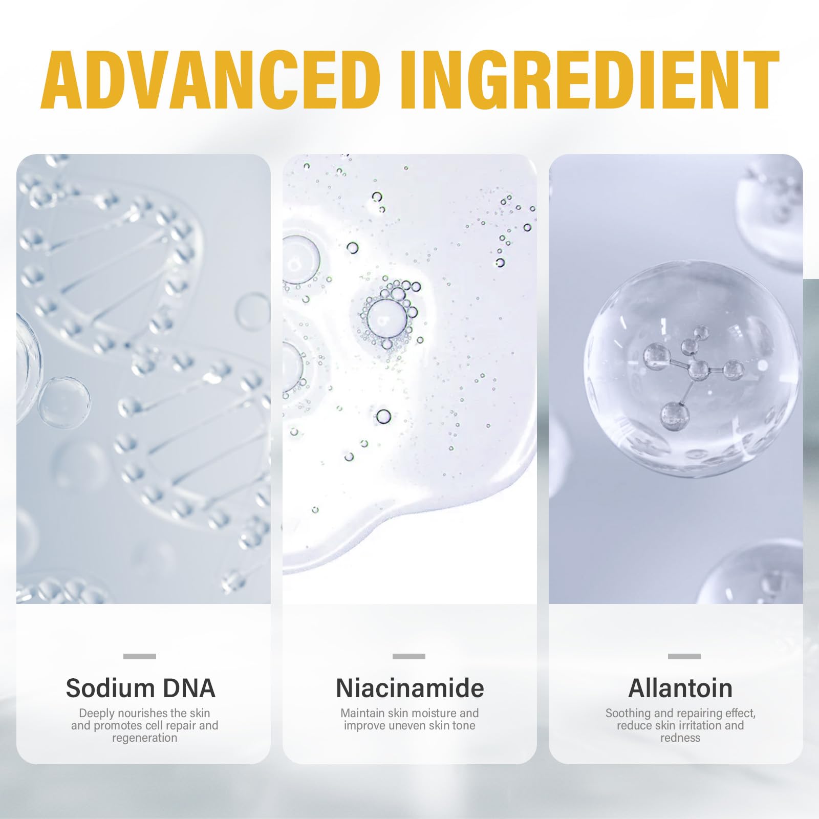 ITECFREELY Salmon DNA Serum face application demonstrates quick absorption and glow.
