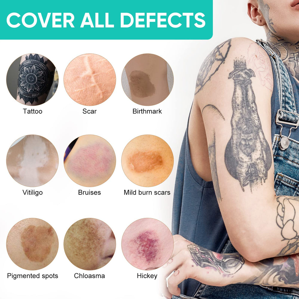 ITECFREELY Tattoo Cover Up Makeup sweatproof formula stays put during activity