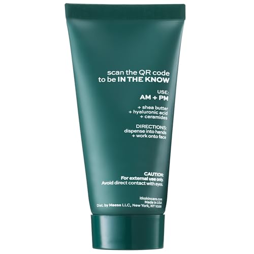 ITK Deep Moisture Cream close-up jar highlighting hyaluronic acid for plump skin.