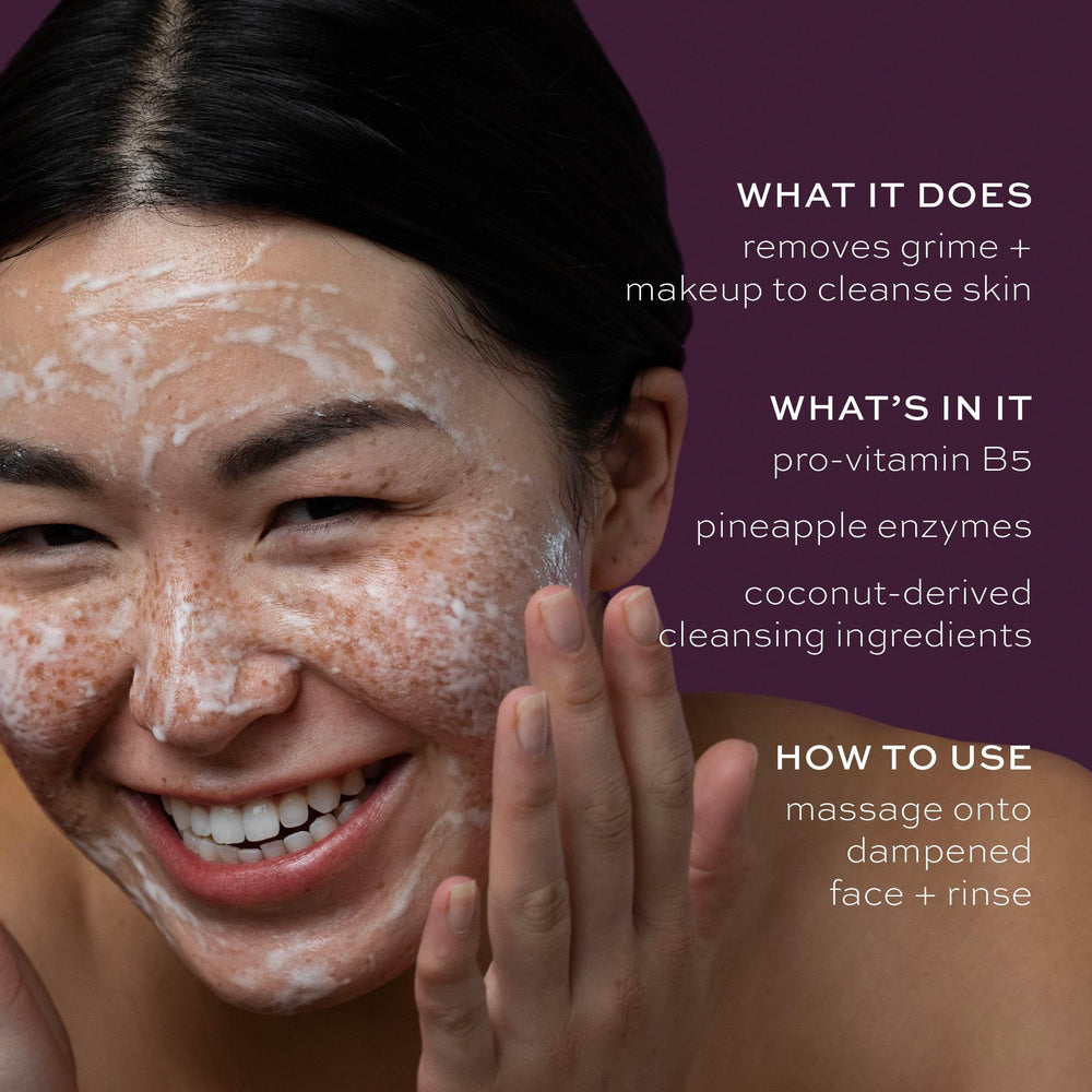 ITK Skincare makeup remover action demonstrates quick cleanse without heaviness