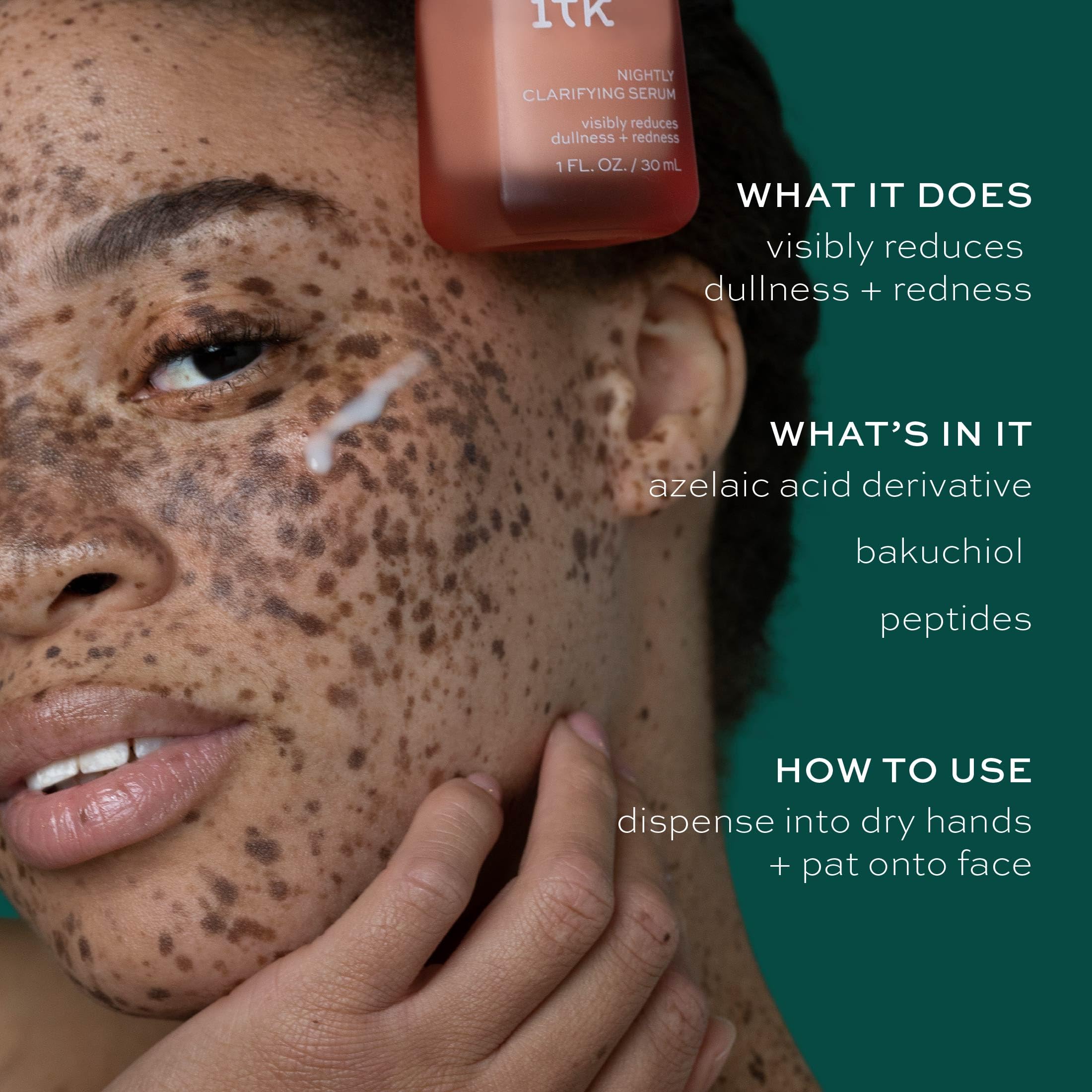 ITK Skincare two-part routine bottles shown together for simple day-night use