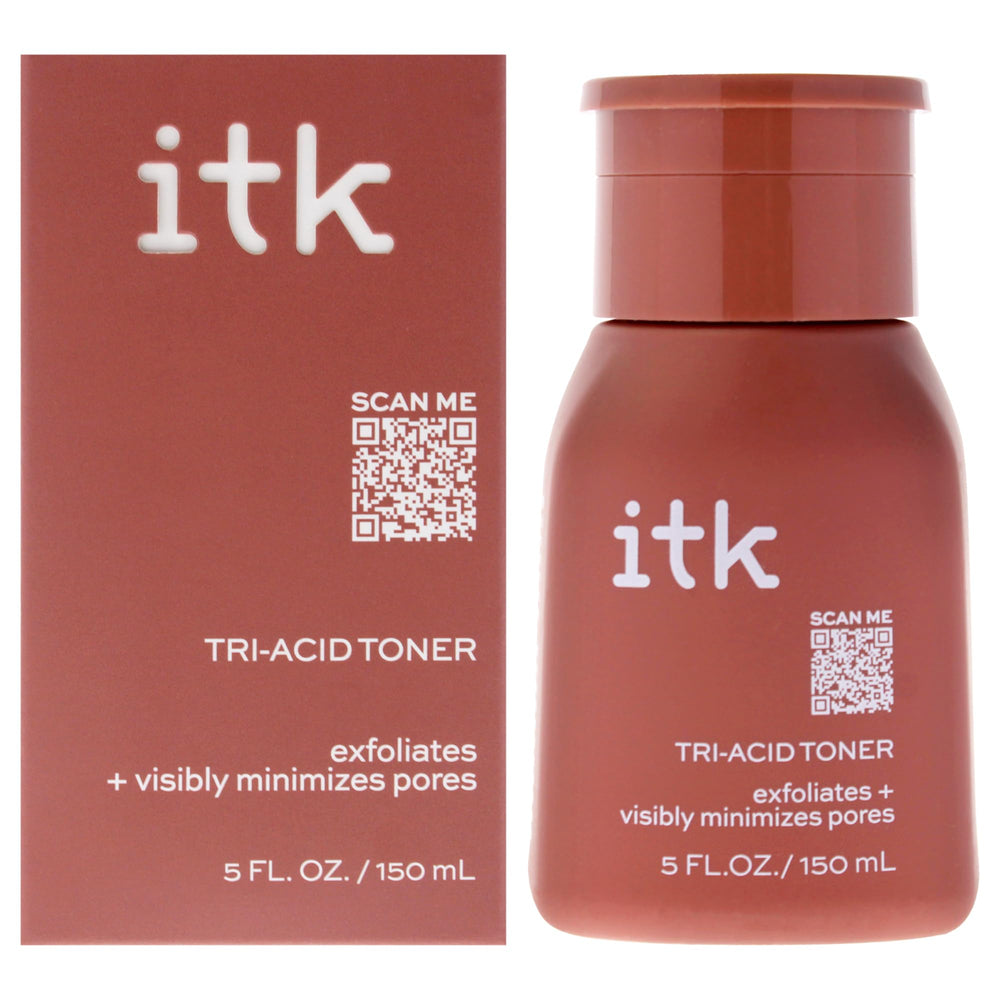 ITK Tri-Acid Toner bottle close-up for gentle exfoliation prep