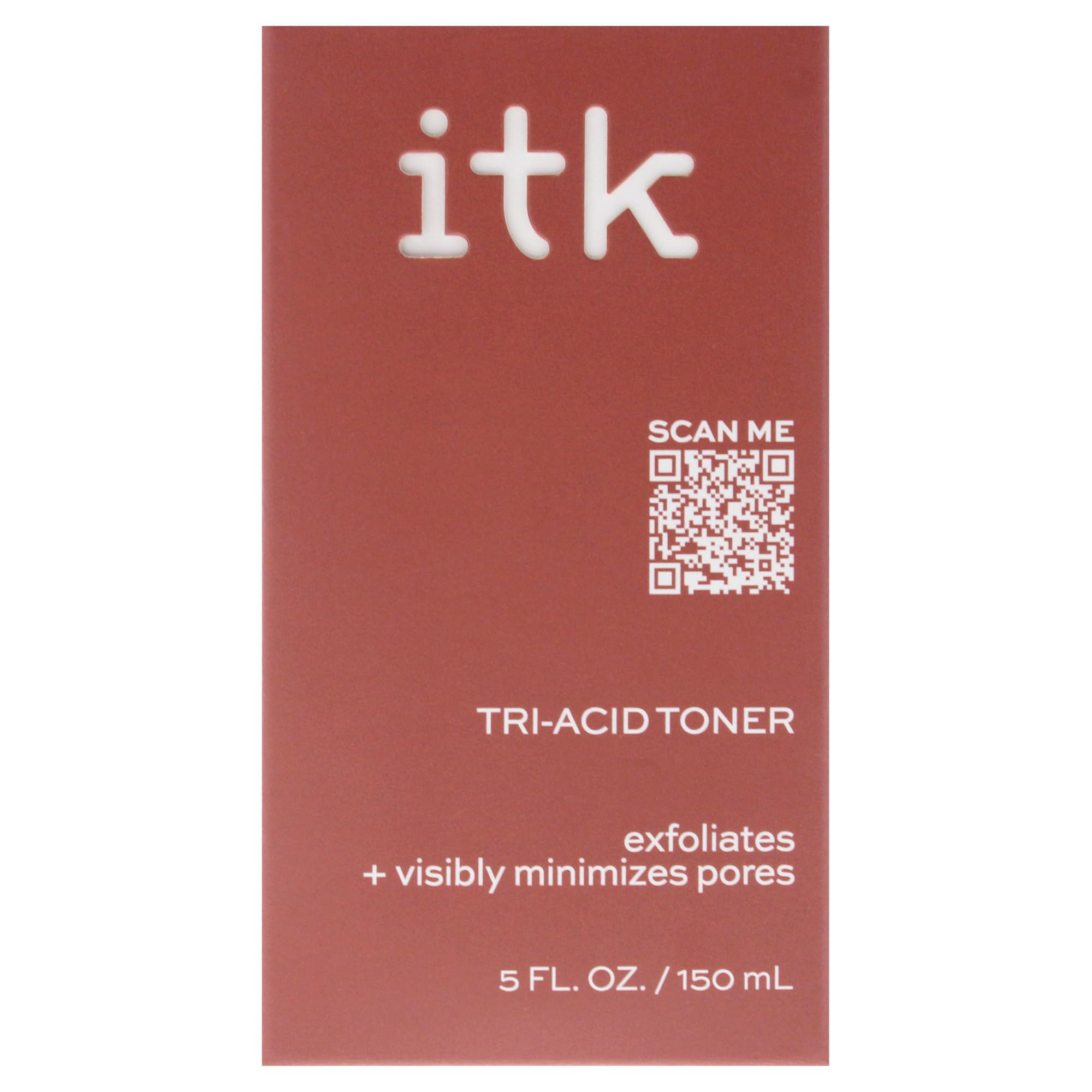 ITK Tri-Acid Toner ingredients graphic featuring AHA, BHA, PHA, Niacinamide