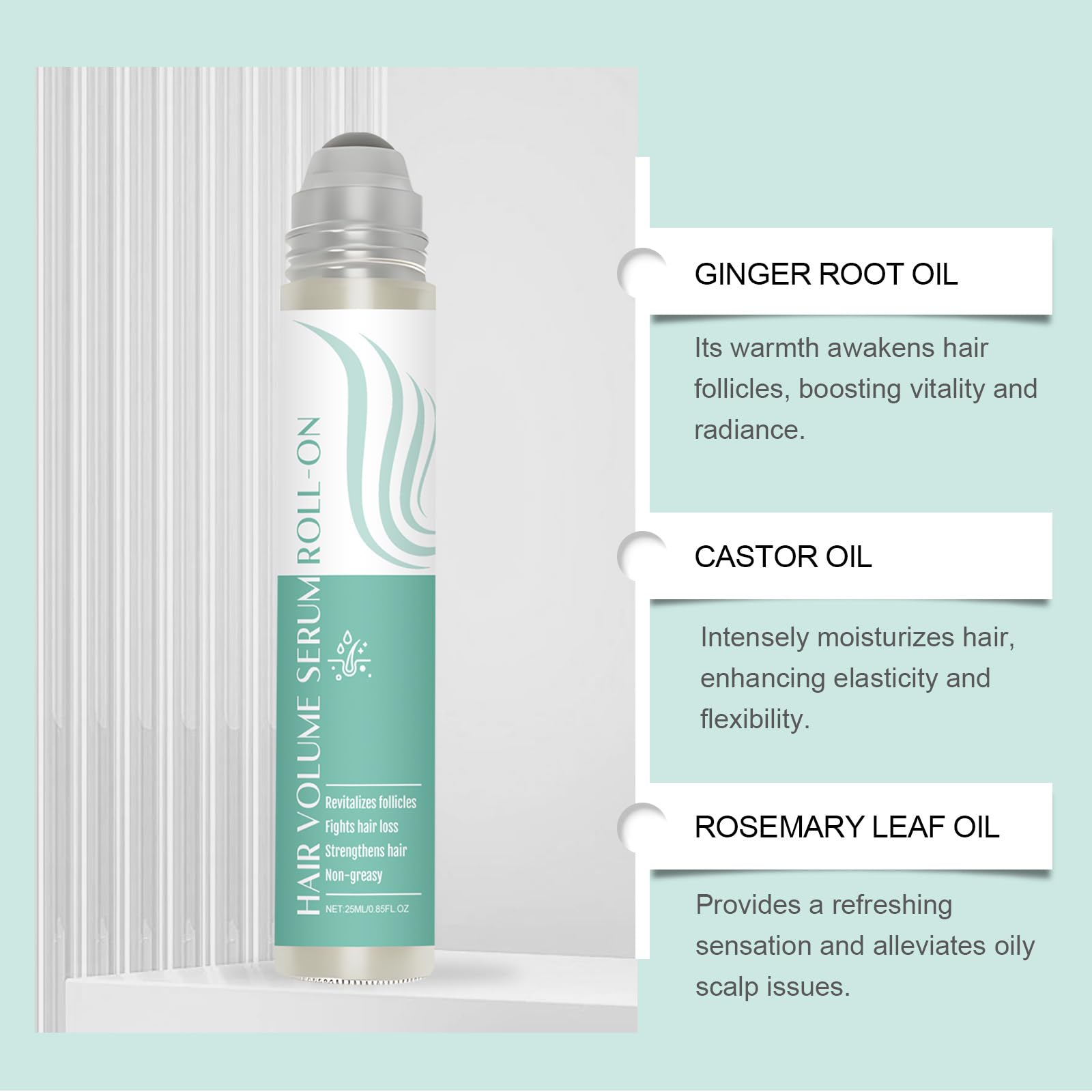 Itkemod roll-on application on thinning areas for targeted scalp care