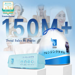 ITO disposable face towel demonstrates 1-second absorption for fast drying