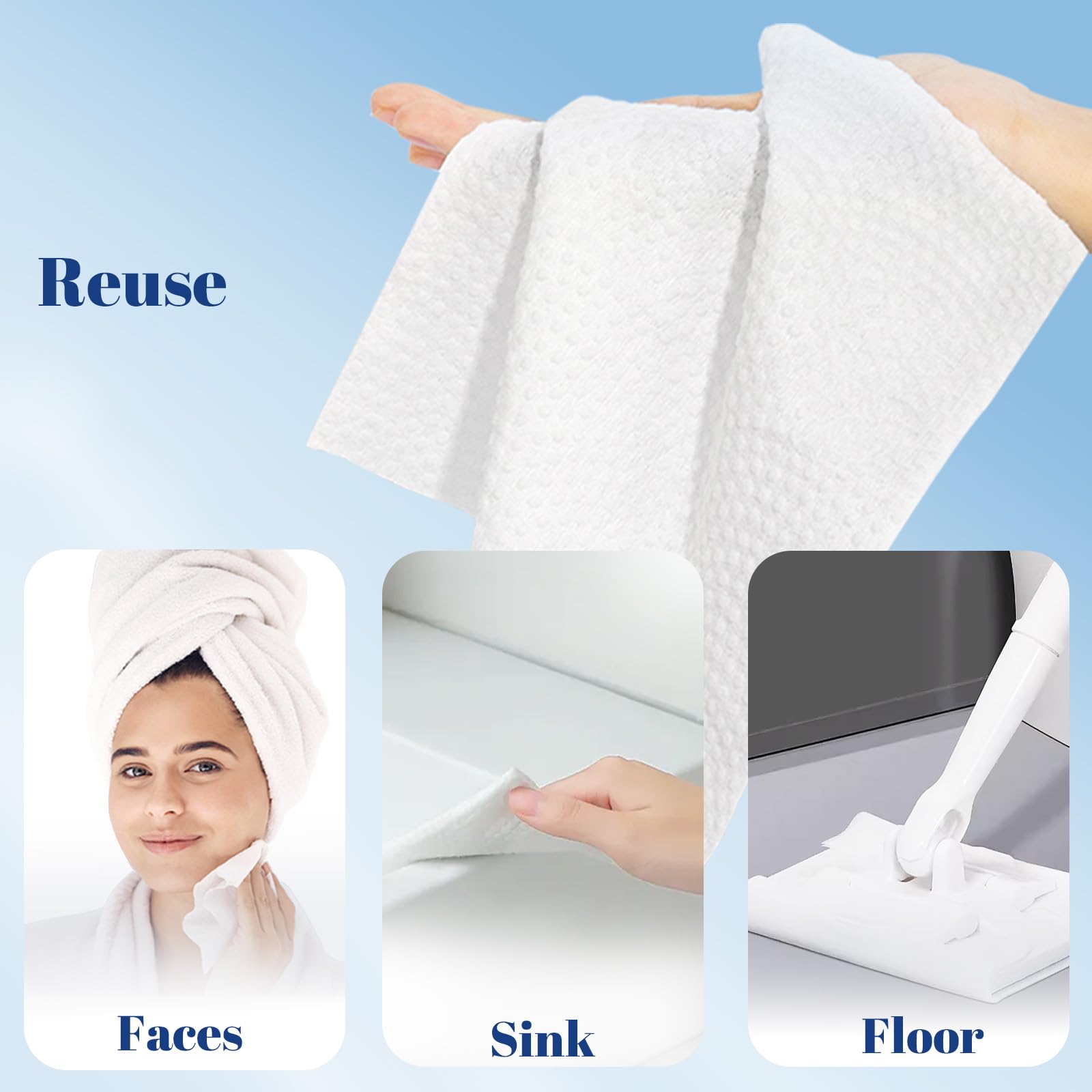 ITO disposable face towel for daily cleansing and makeup removal on the go