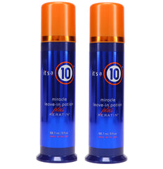 Its 10 Haircare Miracle Leave-In Potion bottle pour delivers frizz control and moisture.