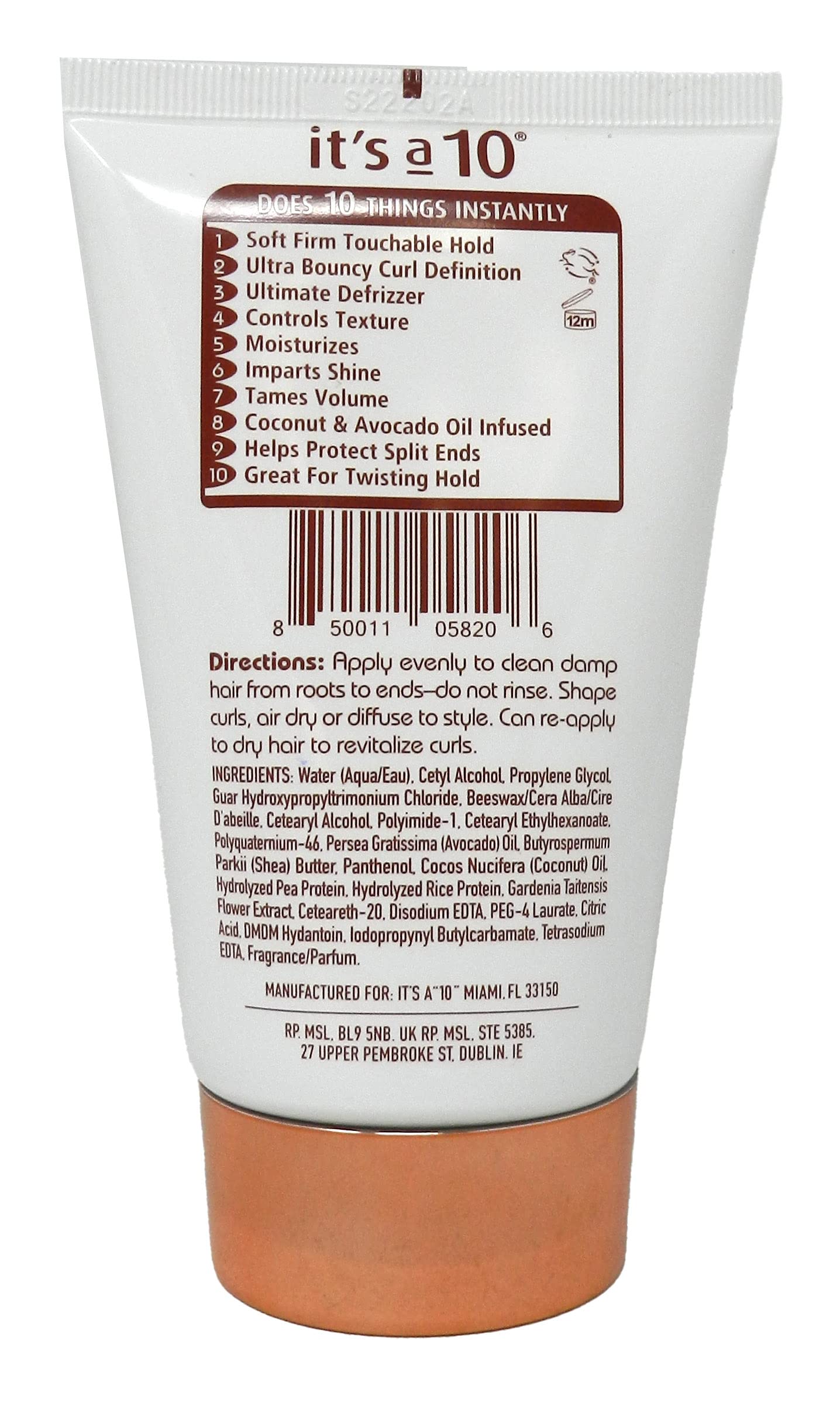 It's a 10 Coily Miracle Curl Cream application texture offers soft hold and bounce.