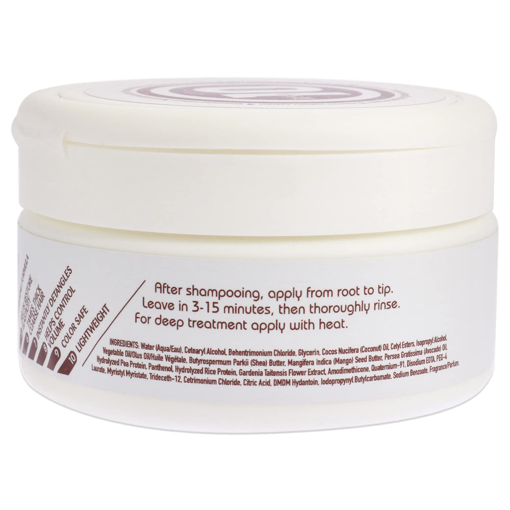 It's a 10 Coily Miracle Mask texture closeup shows creamy formula for detangling.