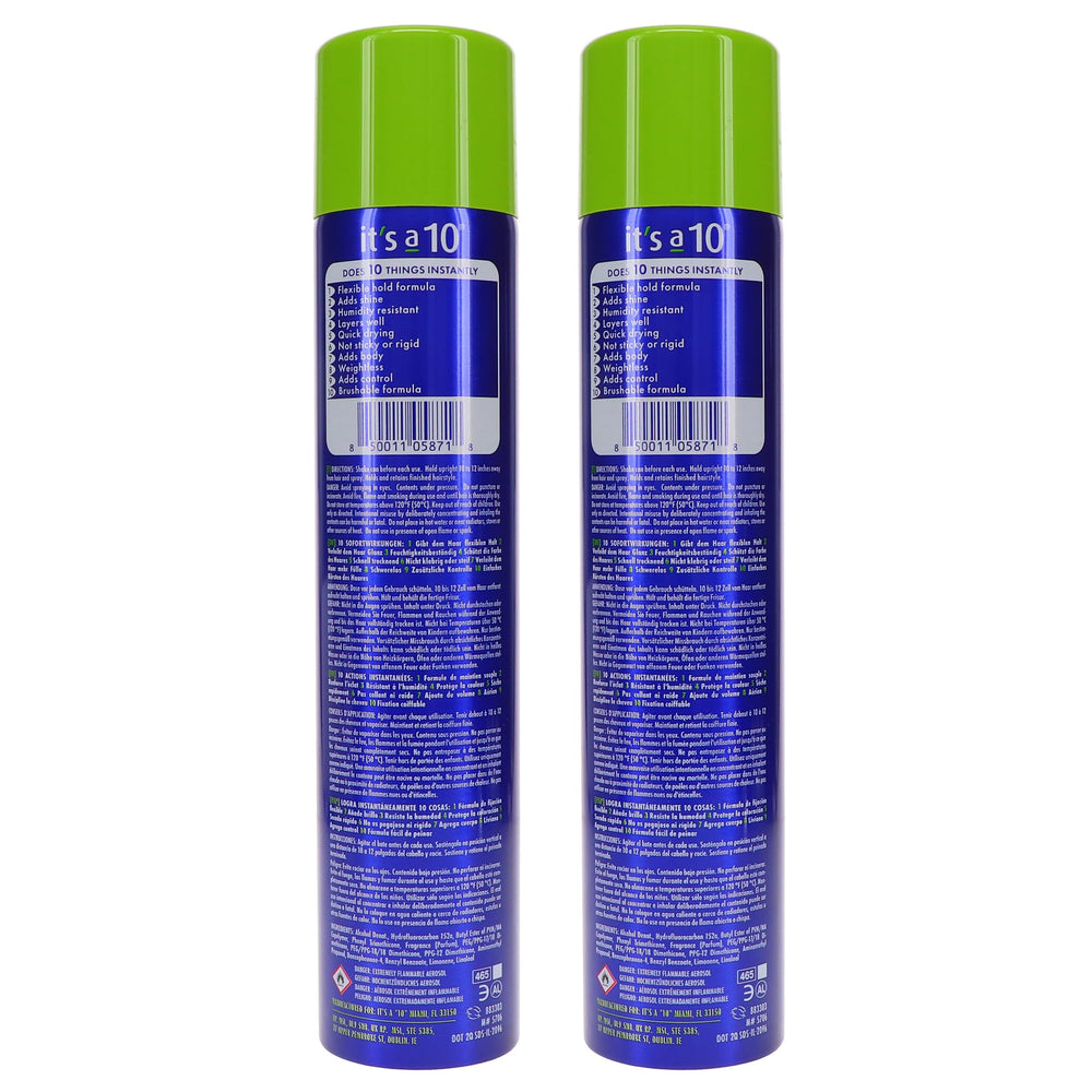 Its a 10 finishing spray provides a subtle shine and smooths flyaways.
