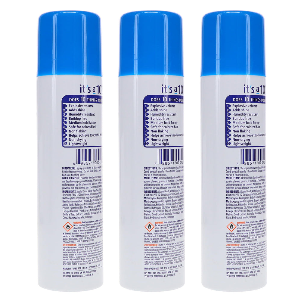 Its a 10 Haircare Miracle Blowdry Volumizer finish shot showing a smooth, voluminous look.