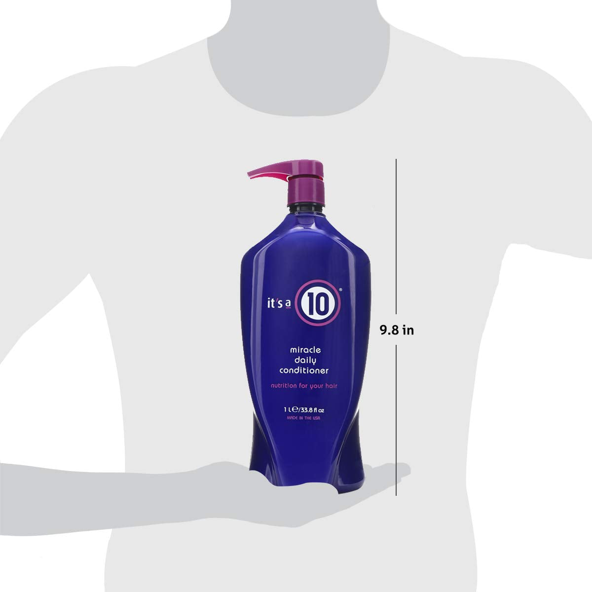 It's a 10 Haircare Miracle Daily Conditioner after-use shine on healthy-looking hair