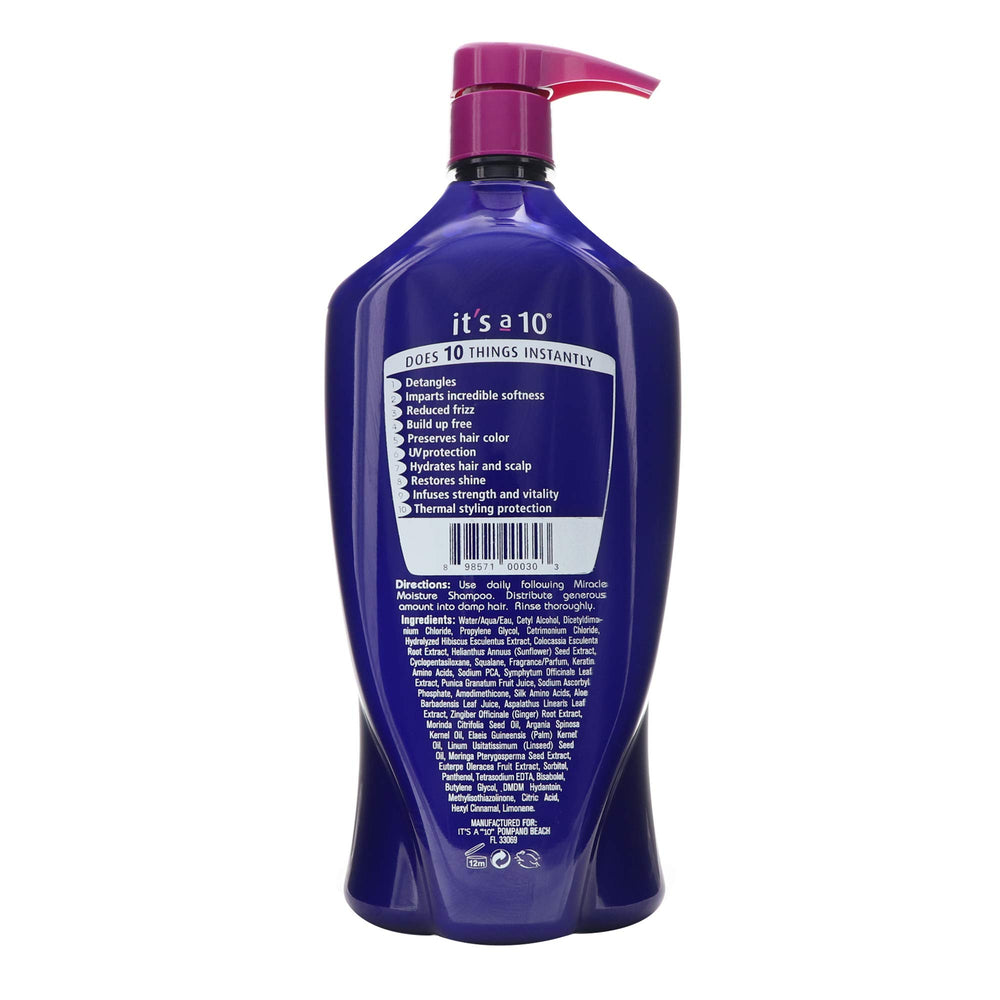 It's a 10 Haircare Miracle Daily Conditioner hair application demonstrating smooth, manageable strands after use