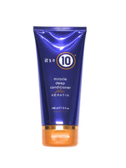 It's a 10 Miracle Deep Conditioner Keratin bottle pour for smooth, shiny hair.