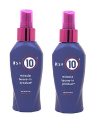 It's a 10 Haircare Miracle Leave-In bottle front enhances frizz control and shine