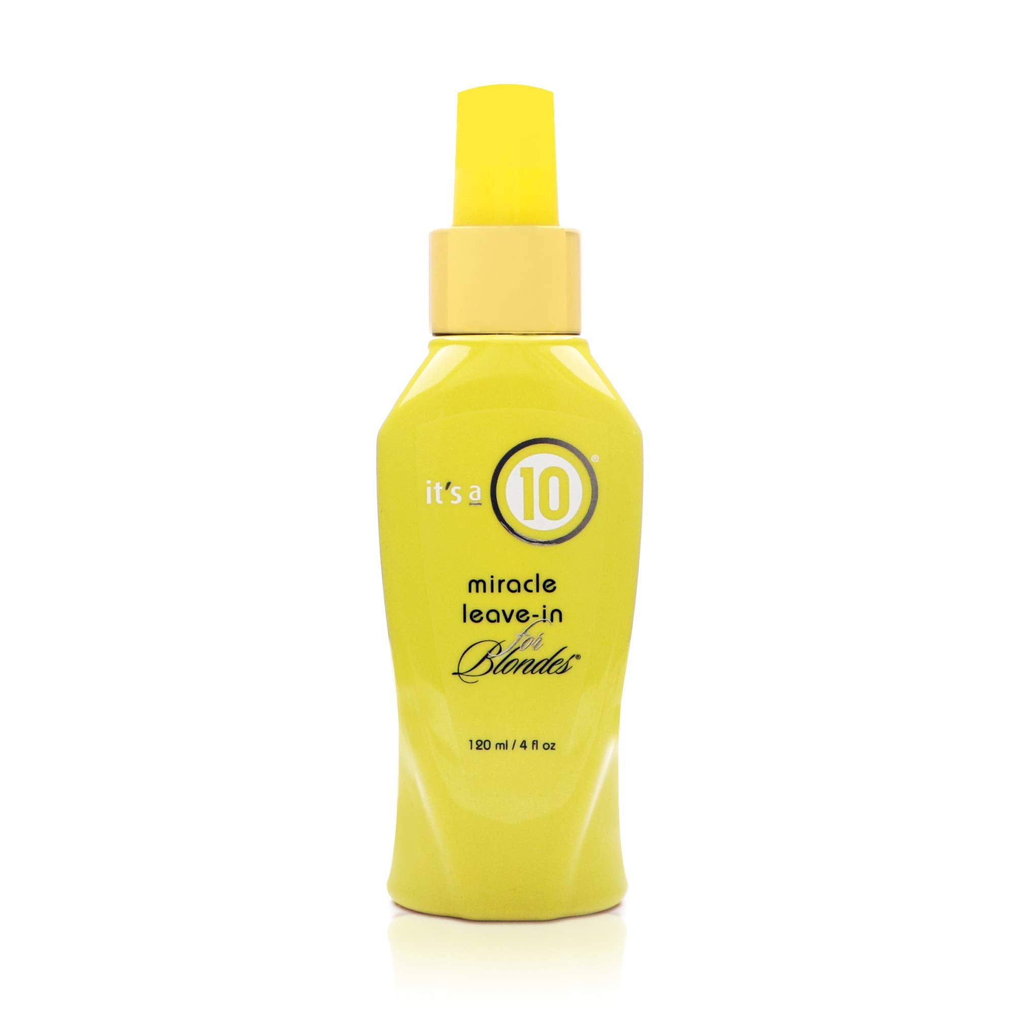 It's a 10 Haircare Miracle Leave-In blondes bottle for detangling and shine.