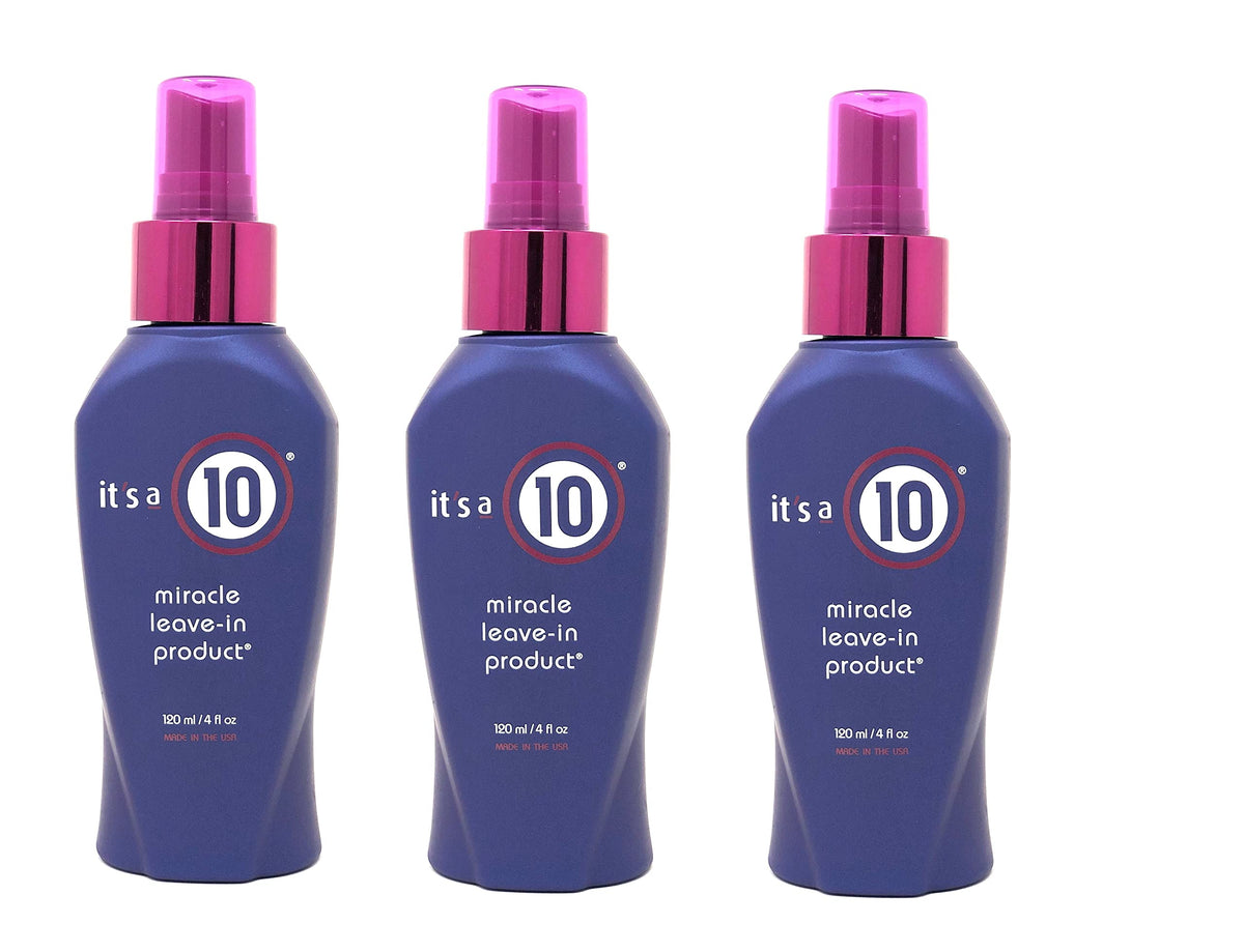 It's a 10 Miracle Leave-In bottle front highlights lightweight detangling for smoother hair