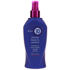 It's a 10 Haircare Miracle Leave-In bottle front delivering frizz control and hydration.