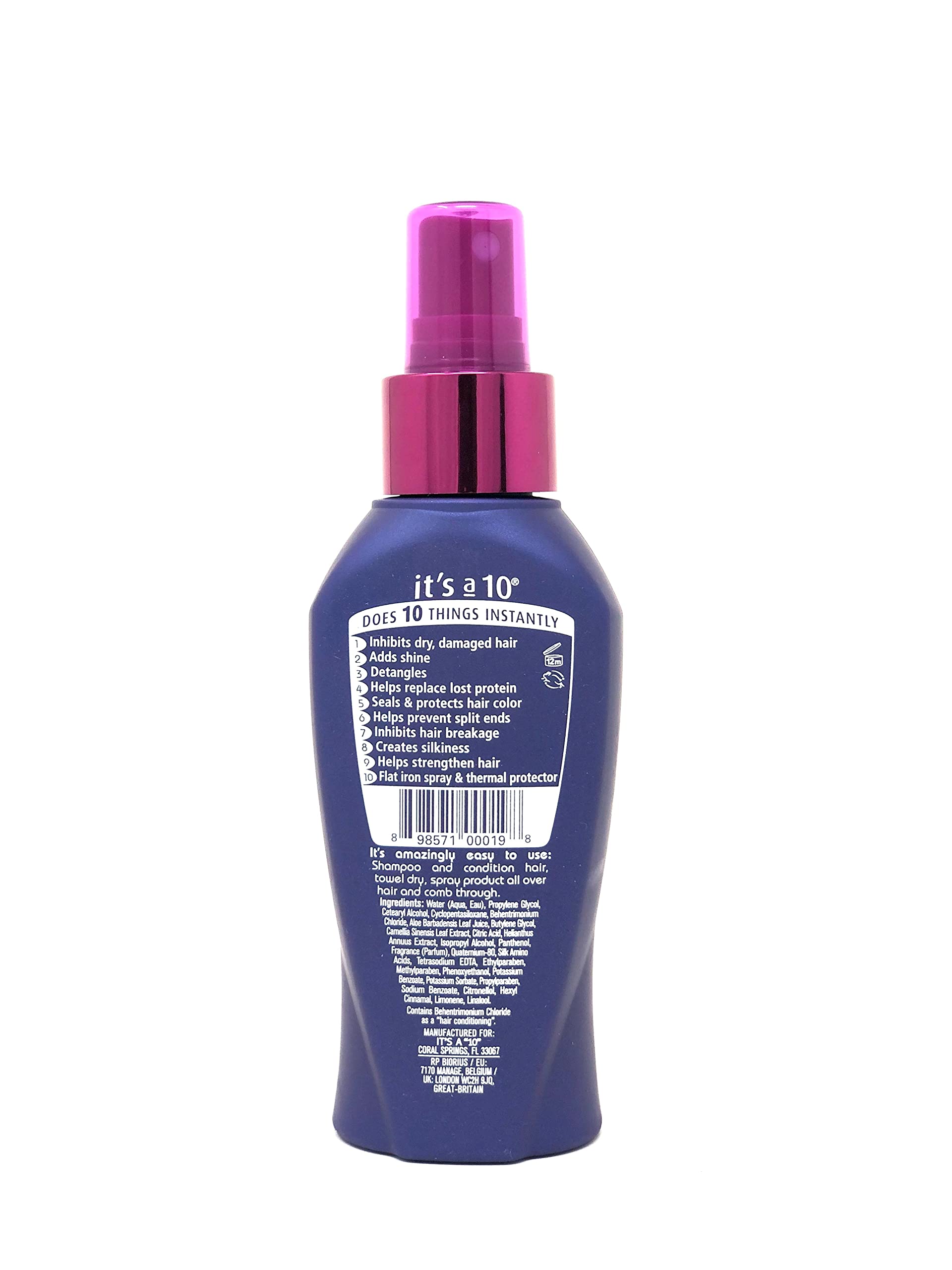 It's a 10 Miracle Leave-In packaging with travel-ready bottles for on-the-go styling