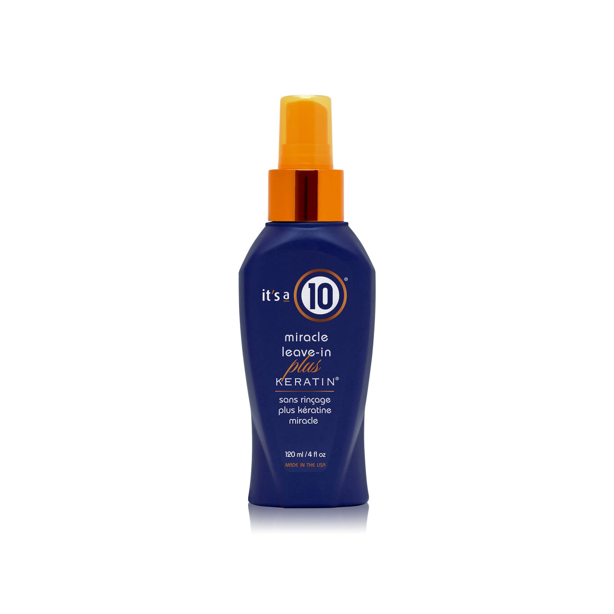 It's a 10 Miracle Leave-In Plus Keratin bottle for protective conditioning