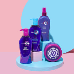 It's a 10 Haircare Miracle Moisture Shampoo rinsing action shows gentle cleansing.
