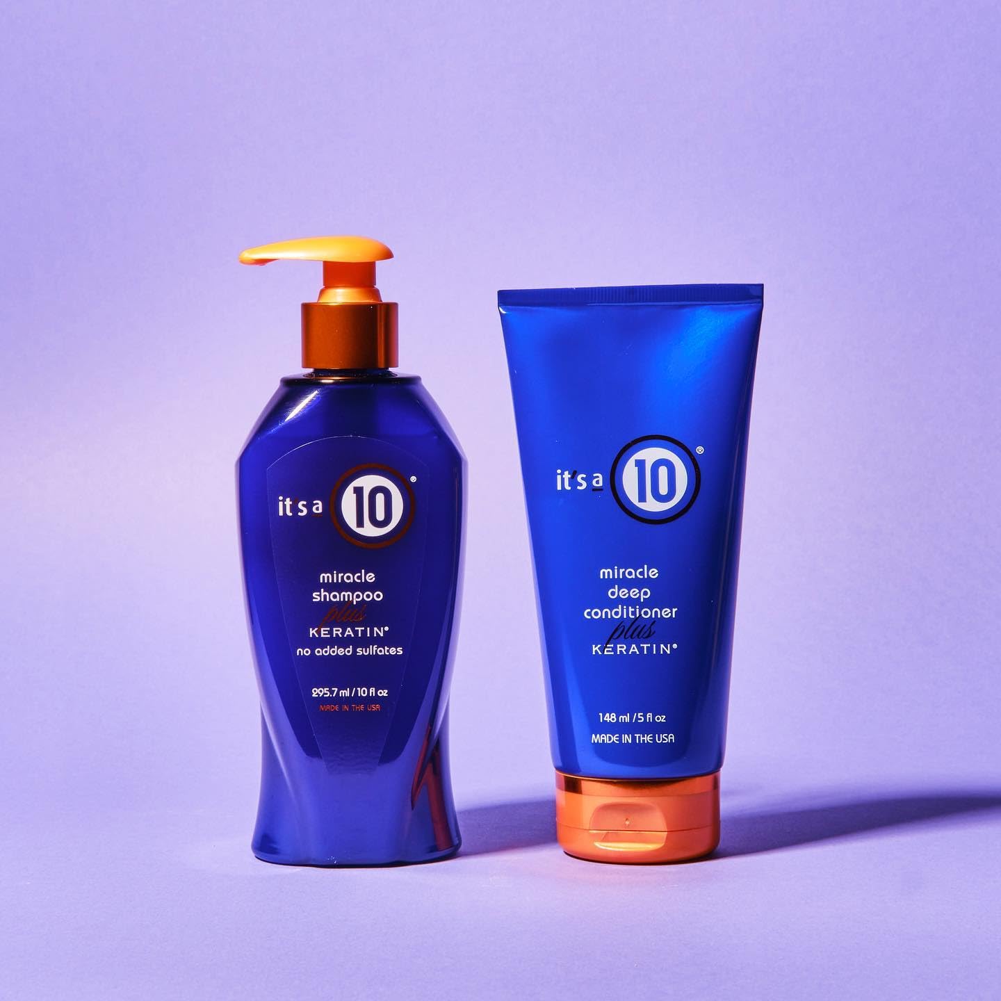 It's a 10 Miracle Shampoo Plus Keratin ingredients closeup highlights keratin benefits
