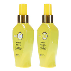 Its A 10 Miracle Blonde Leave-In close-up texture reveals a violet-toned formula for brass reduction.