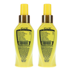 Its A 10 Miracle Blonde Leave-In shiny-hair result after use.