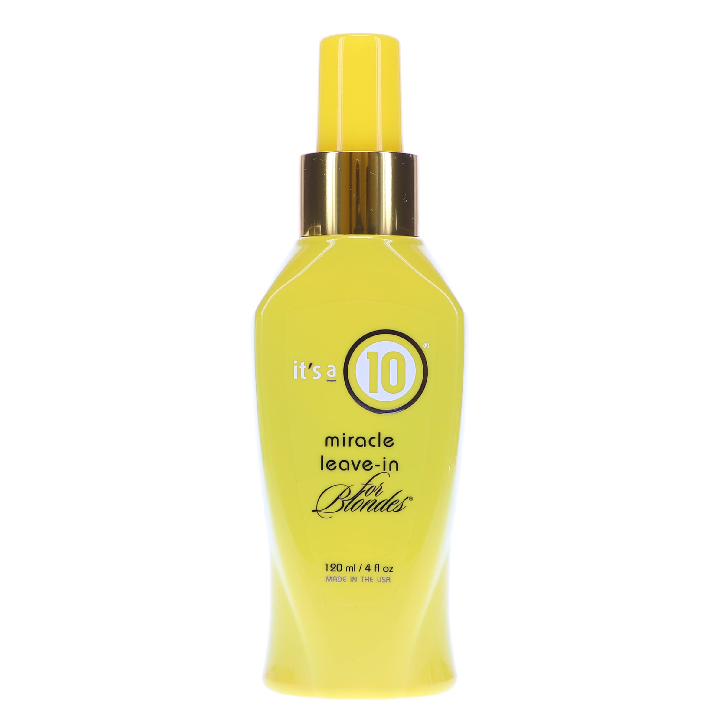 Its A 10 Miracle Blonde Leave-In velvety-application supports easy styling.