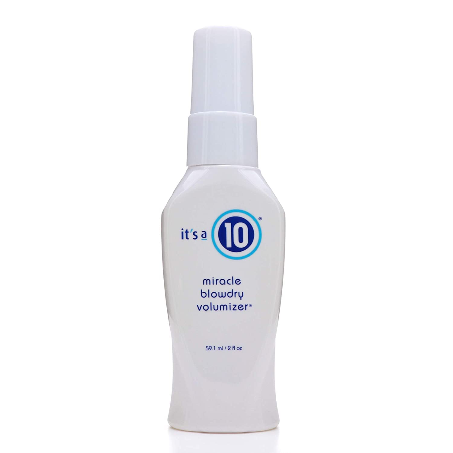 It's a 10 Miracle Blowdry Volumizer bottle demonstrates lightweight volume and shine.