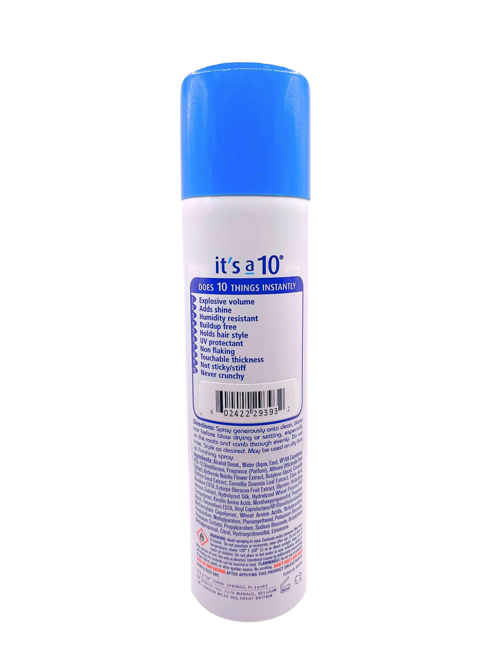 It's A 10 Miracle Blowdry Volumizer application image shows frizz control and faster styling.