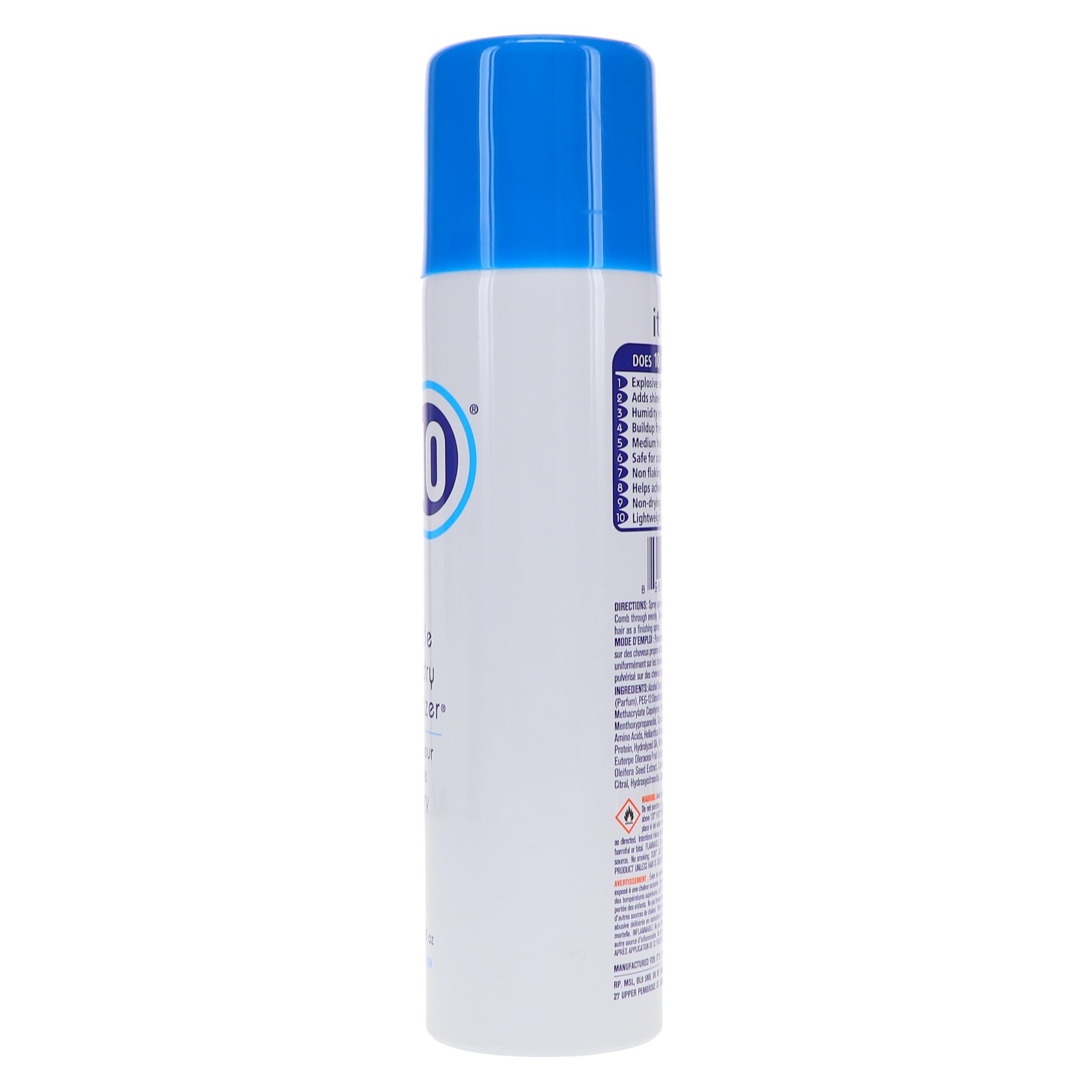 It's A 10 Miracle Blowdry Volumizer hair-shine finish for a glossy look.