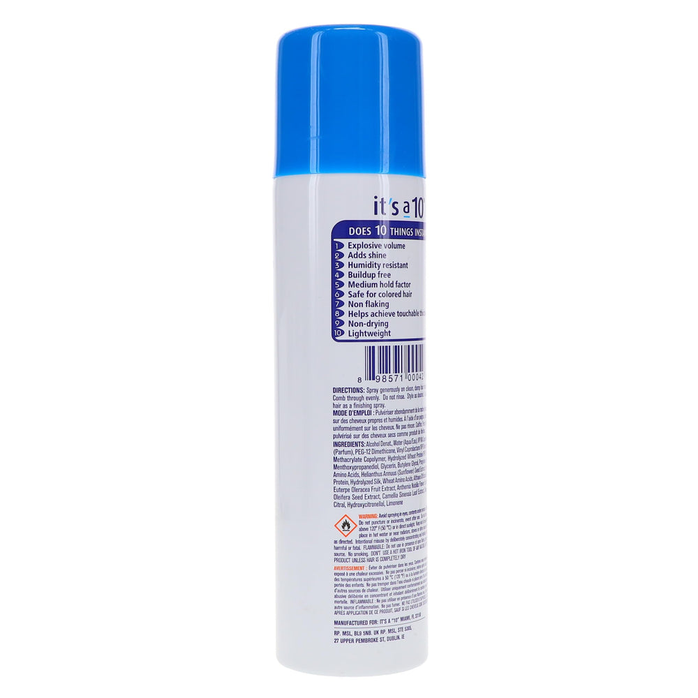It's A 10 Miracle Blowdry Volumizer humidity-resistant formula helps tame frizz.