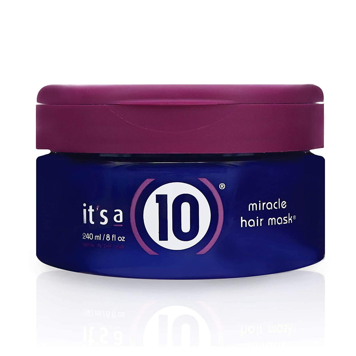 It's a 10 Miracle Hair Mask bottle on a clean counter for easy conditioning.