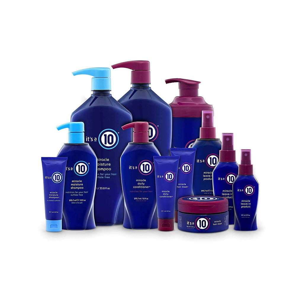 It's a 10 Miracle Hair Mask jar in a spa-like scene for salon-grade hydration.