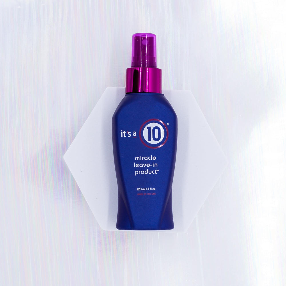It's a 10 Miracle Leave-In pump demonstrates even application for frizz control