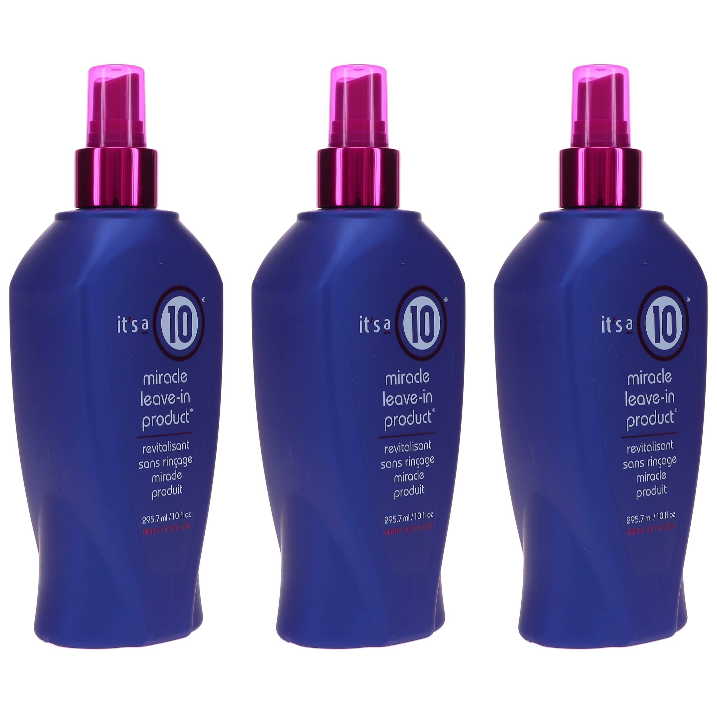 It's a 10 Miracle Leave-In demonstrates heat protection during styling for less worry
