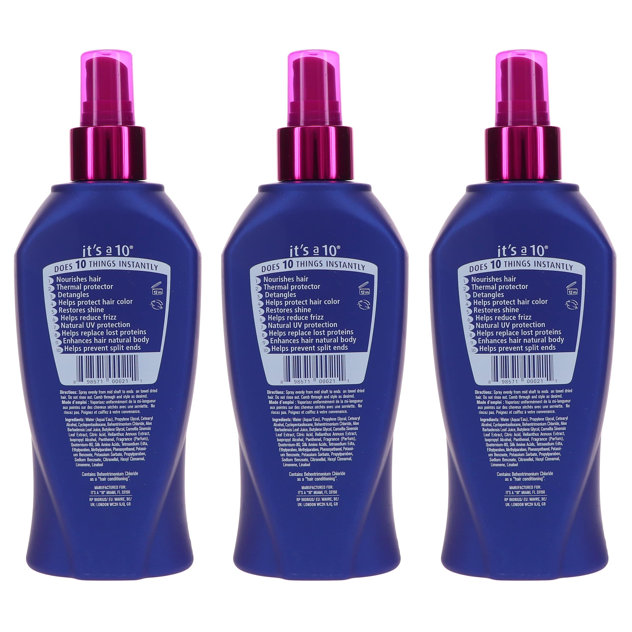 It's a 10 Miracle Leave-In panthenol-focused shot underscores strengthening properties