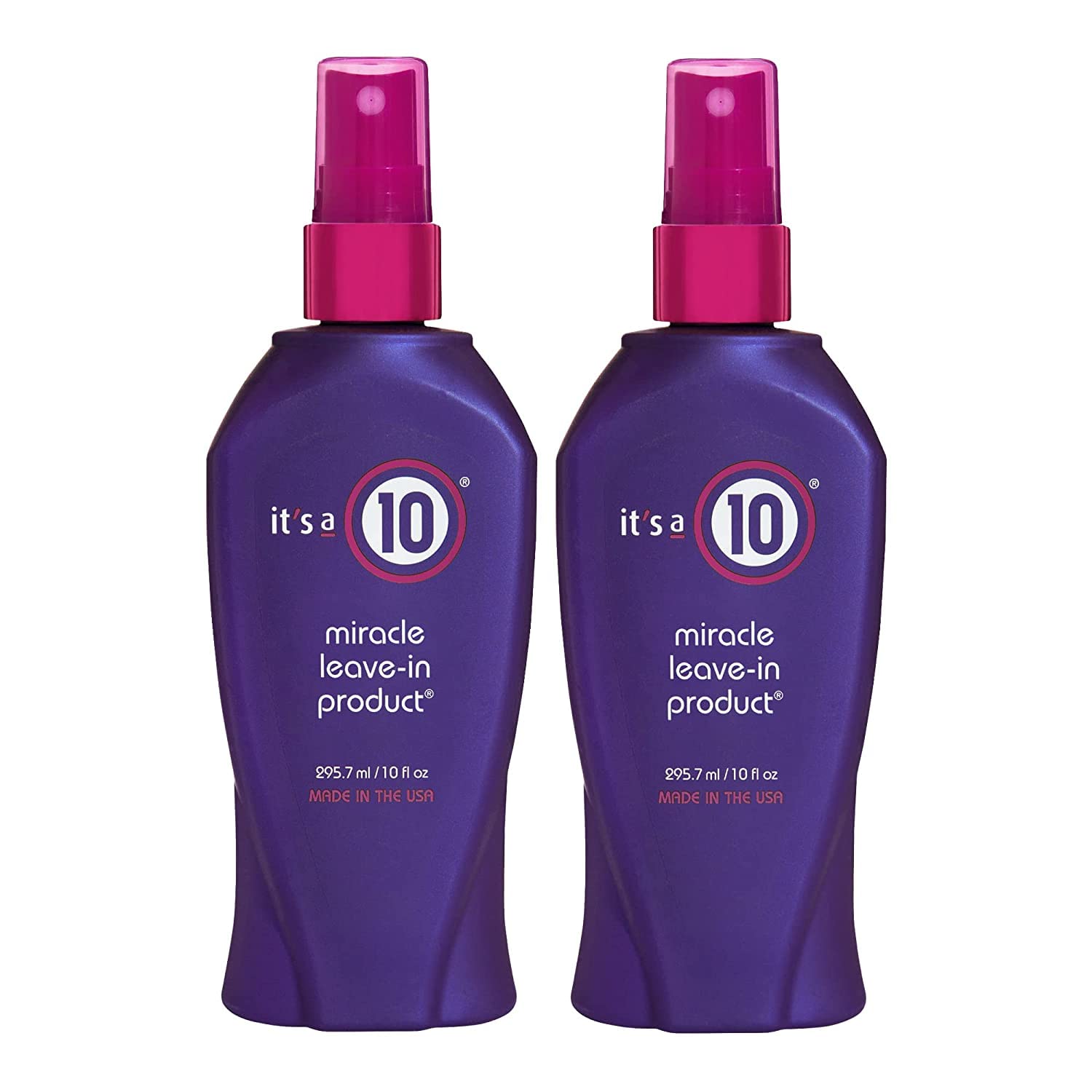 It's A 10 Miracle Leave-In Spray bottle offers frizz control and shine.
