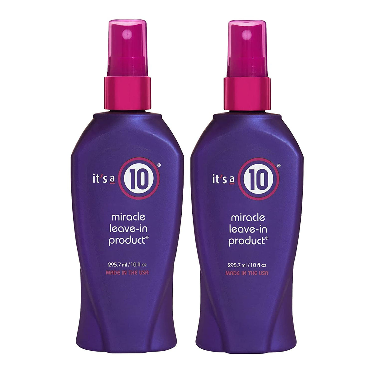 It's A 10 Miracle Leave-In Spray bottle offers frizz control and shine.